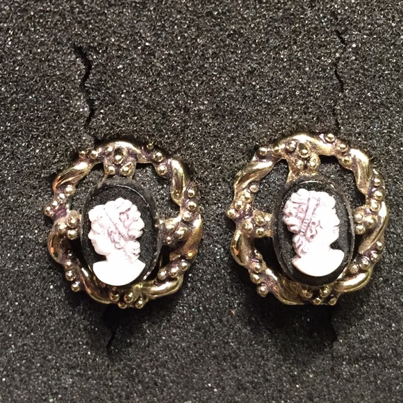 Vintage Jewelry Vintage Cameo Clip On Earrings Poshmark